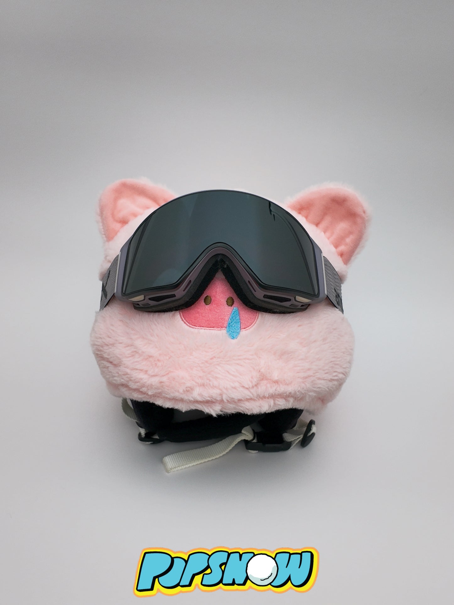 PopSnow Ski snowboard helmet cover hat funny pig peppy front product goggle on cool pilot