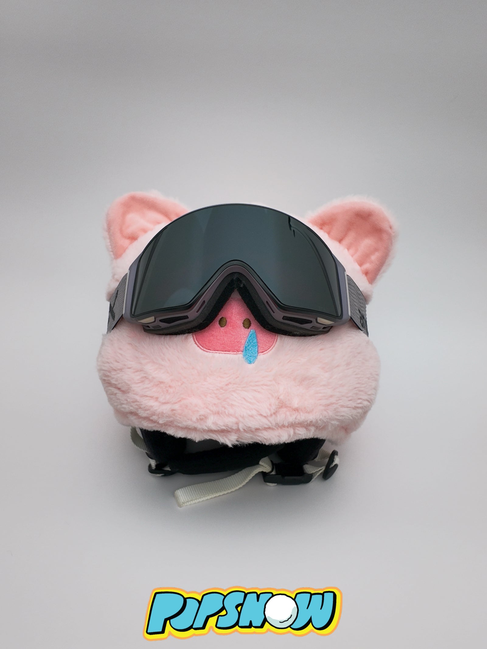 PopSnow Ski snowboard helmet cover hat funny pig peppy front product goggle on cool pilot