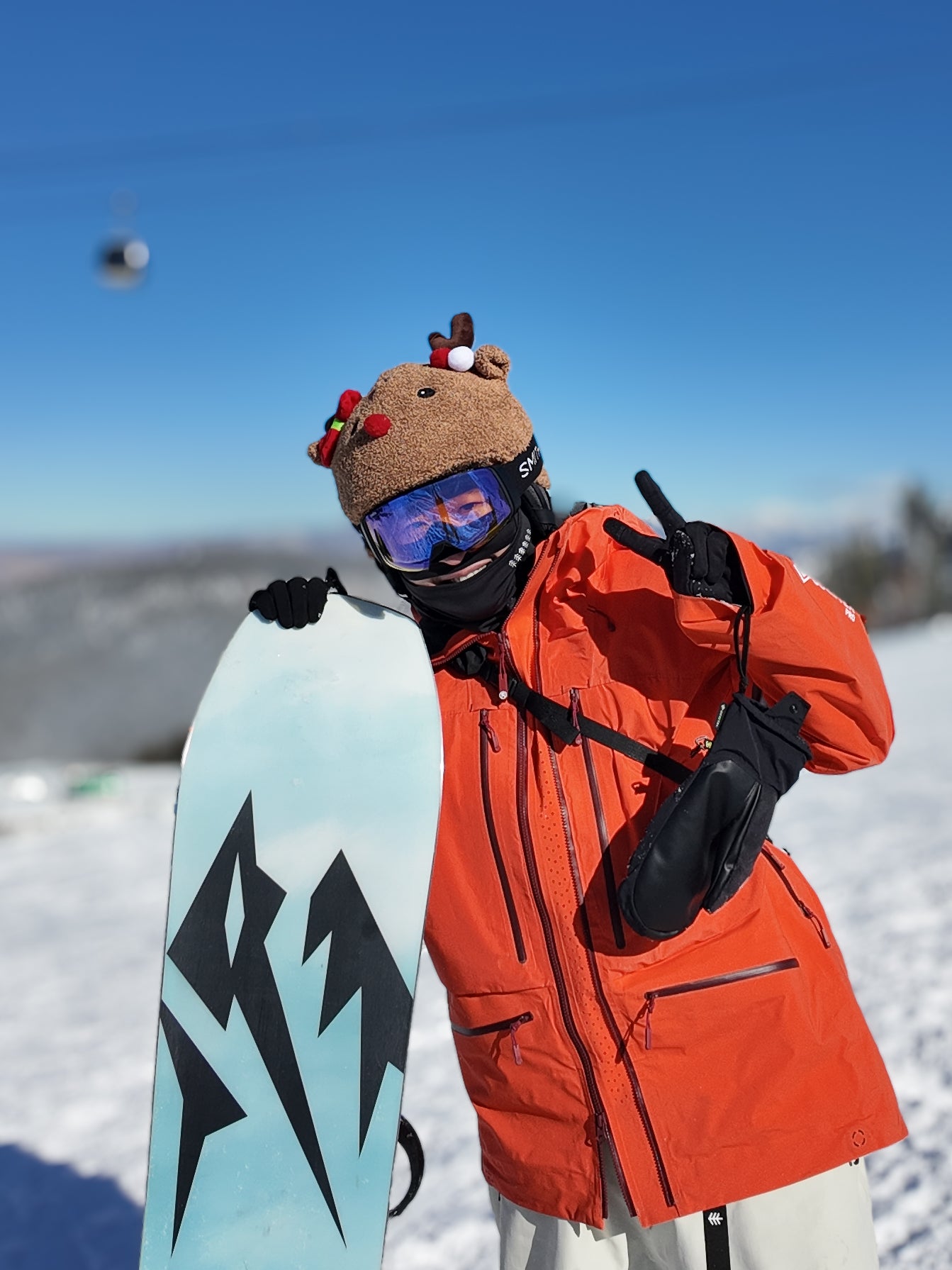 Ski Helmet Cover - Christmas Reindeer