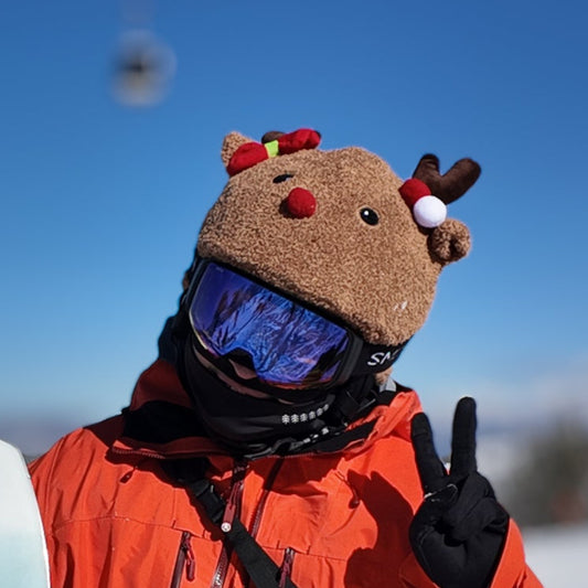 Ski Helmet Cover - Christmas Reindeer