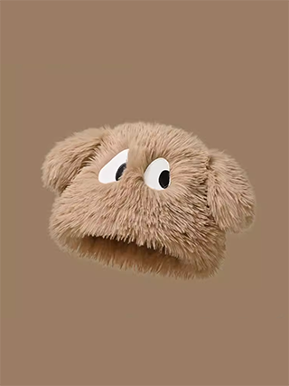 puppy_bucket_hat_brown_faux_fur_winter